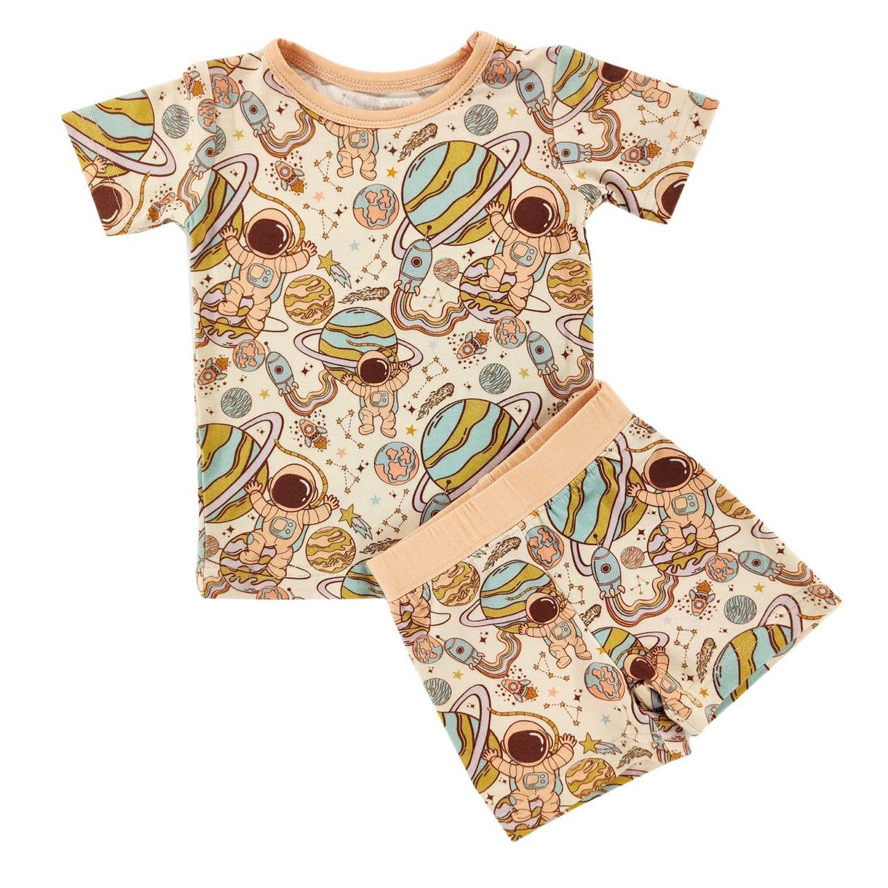 Blush Galactic Pajama Shorts Set