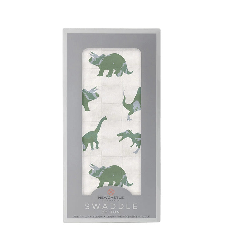 Granite Green Dinosaurs Swaddle