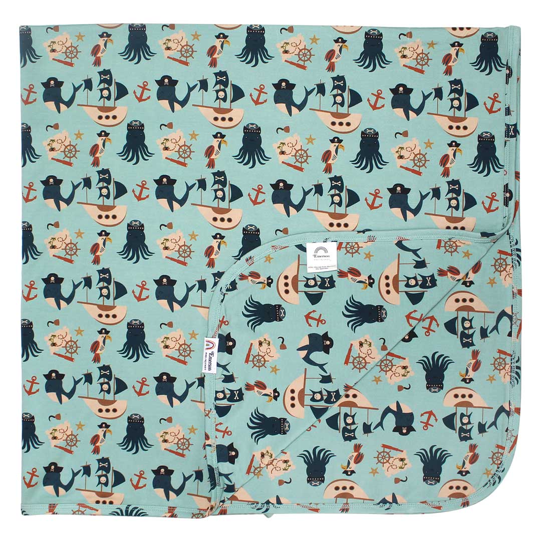 Pirate's Life Pirate Bamboo Baby Blanket