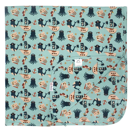 Pirate's Life Pirate Bamboo Baby Blanket