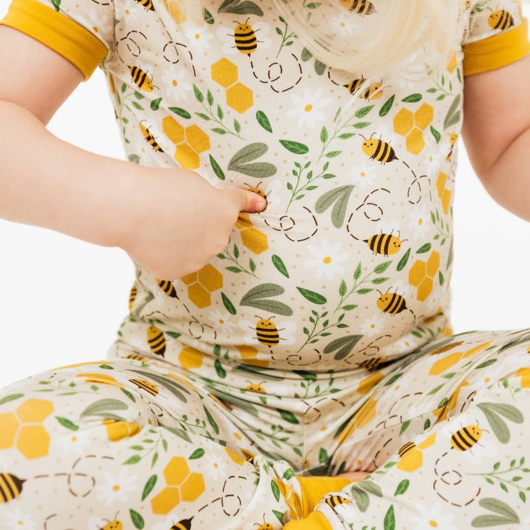 Happy Honey Bees Short Sleeve Pajama Set