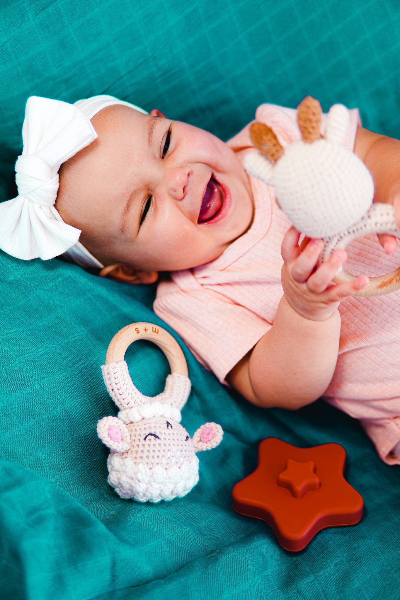 Lamb Hand Crochet Rattle