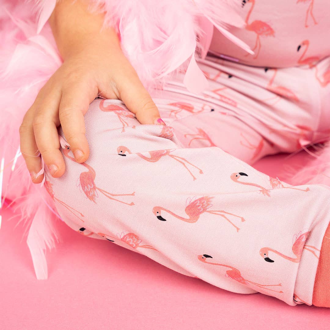 Fancy Flamingos Short Sleeve Pajama Set