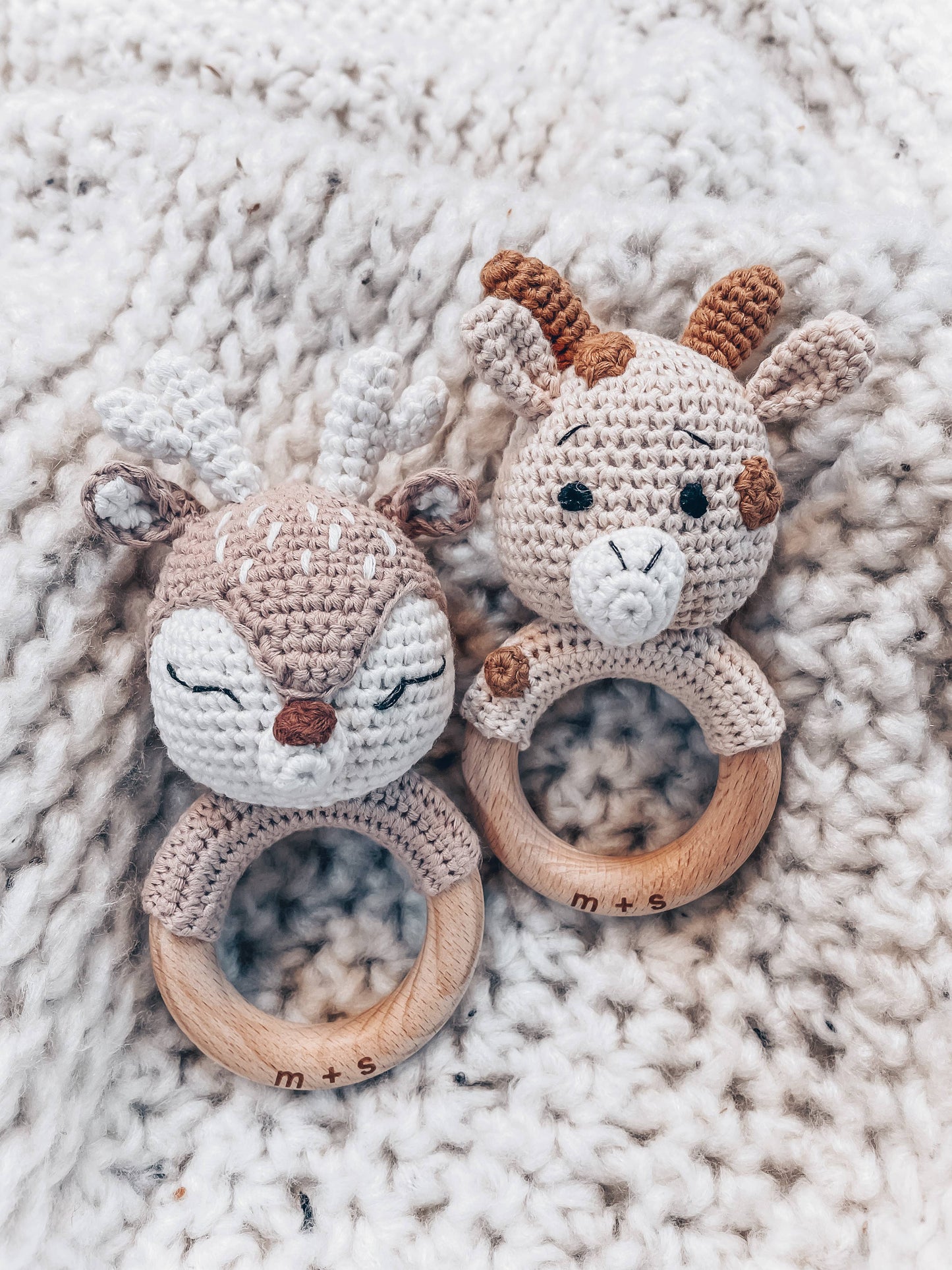 Giraffe Hand Crochet Rattle