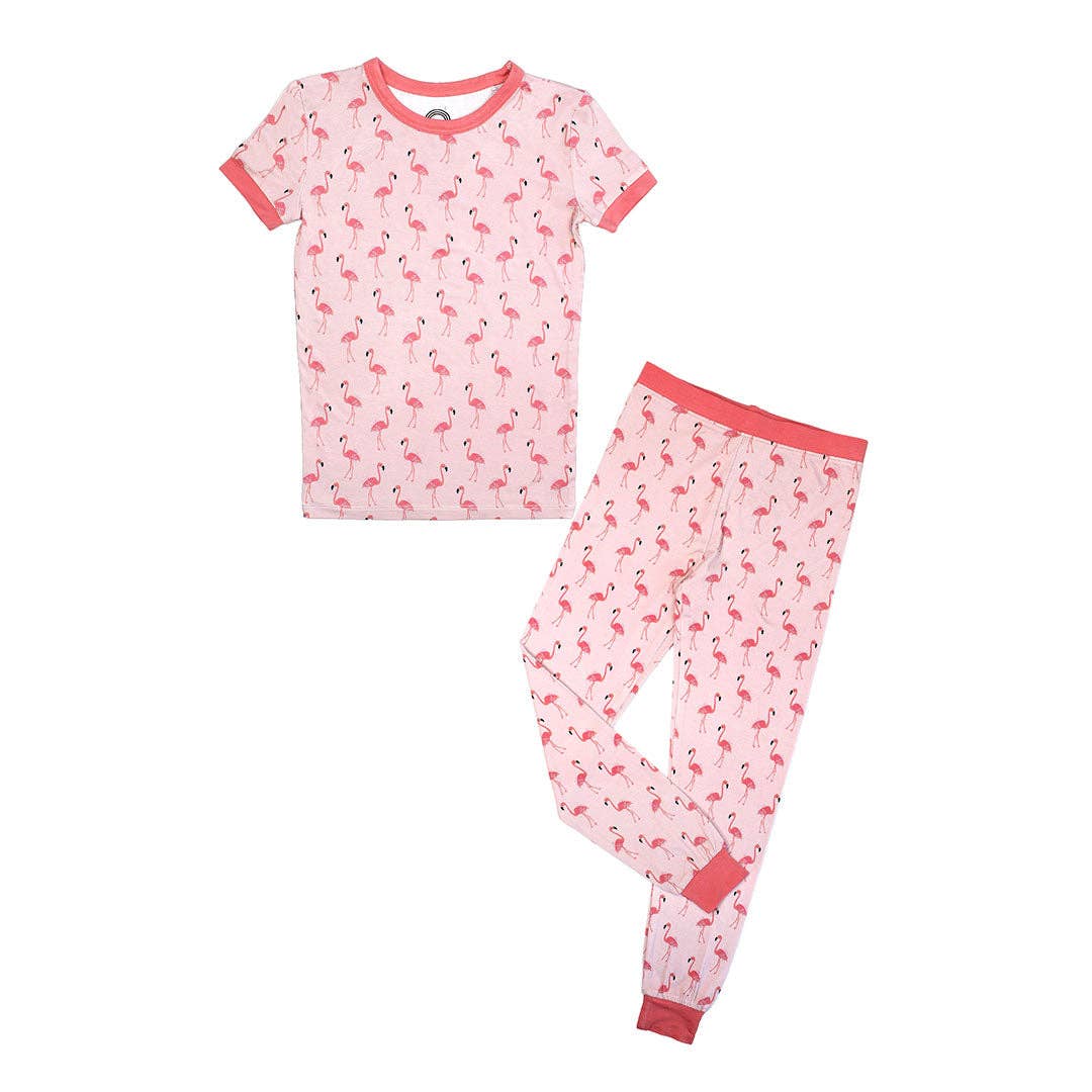 Fancy Flamingos Short Sleeve Pajama Set