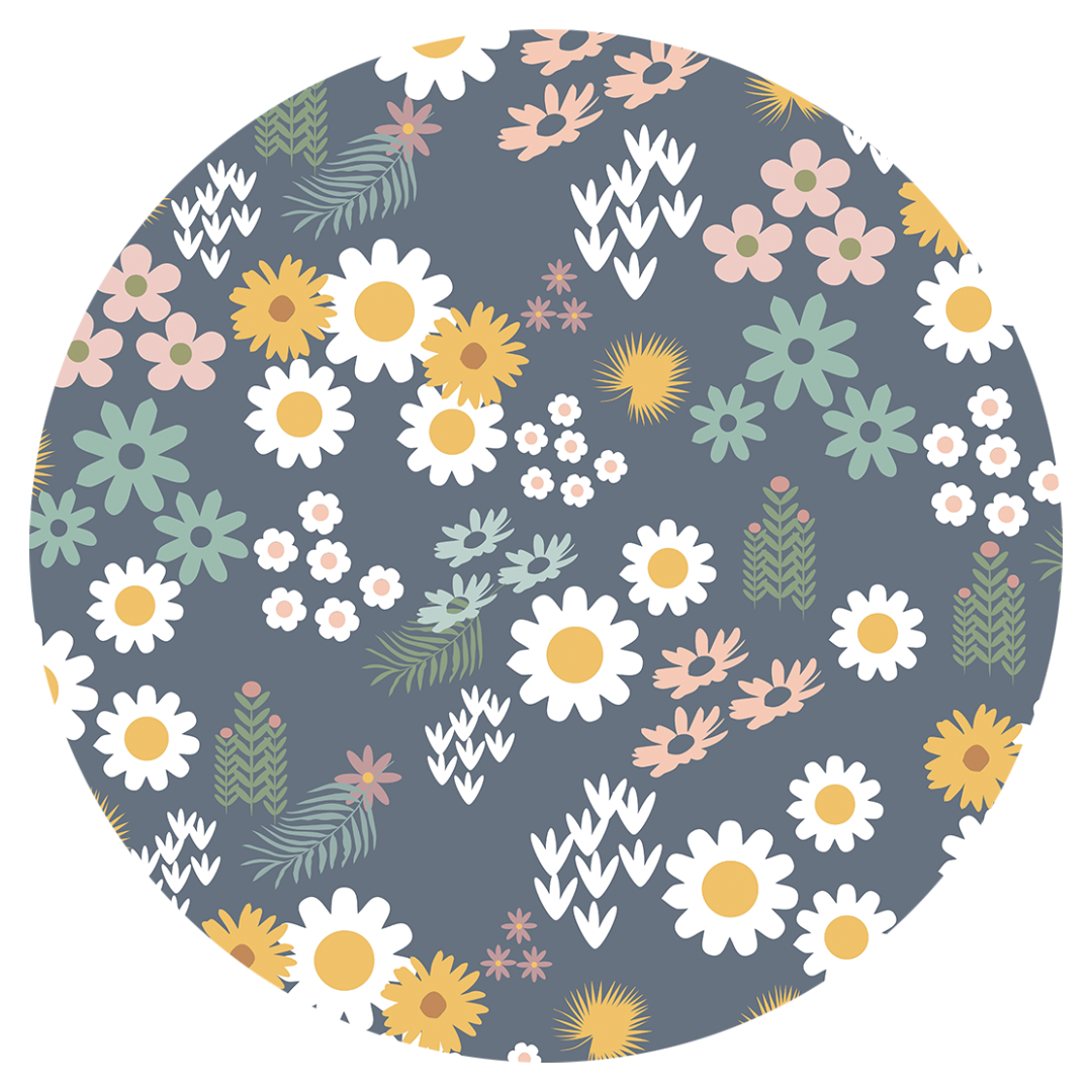 Blue Daisy Spring Flowers Bamboo Baby Lovey