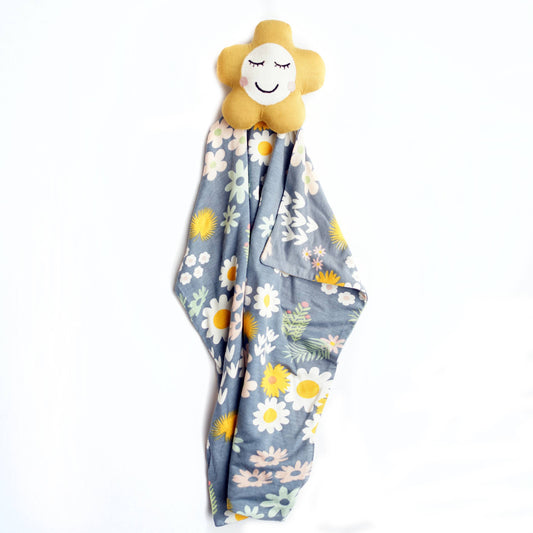 Blue Daisy Spring Flowers Bamboo Baby Lovey