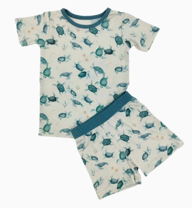 Sea Turtle Bamboo Shorts Set