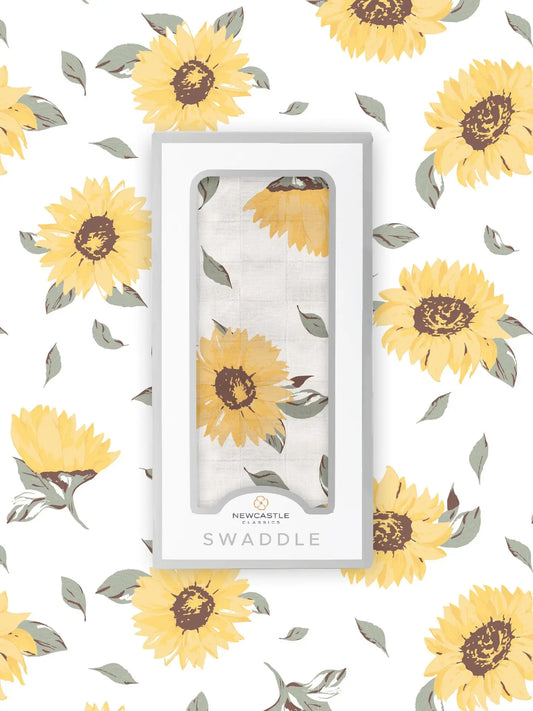 Sunflower Farm Bamboo Swaddle