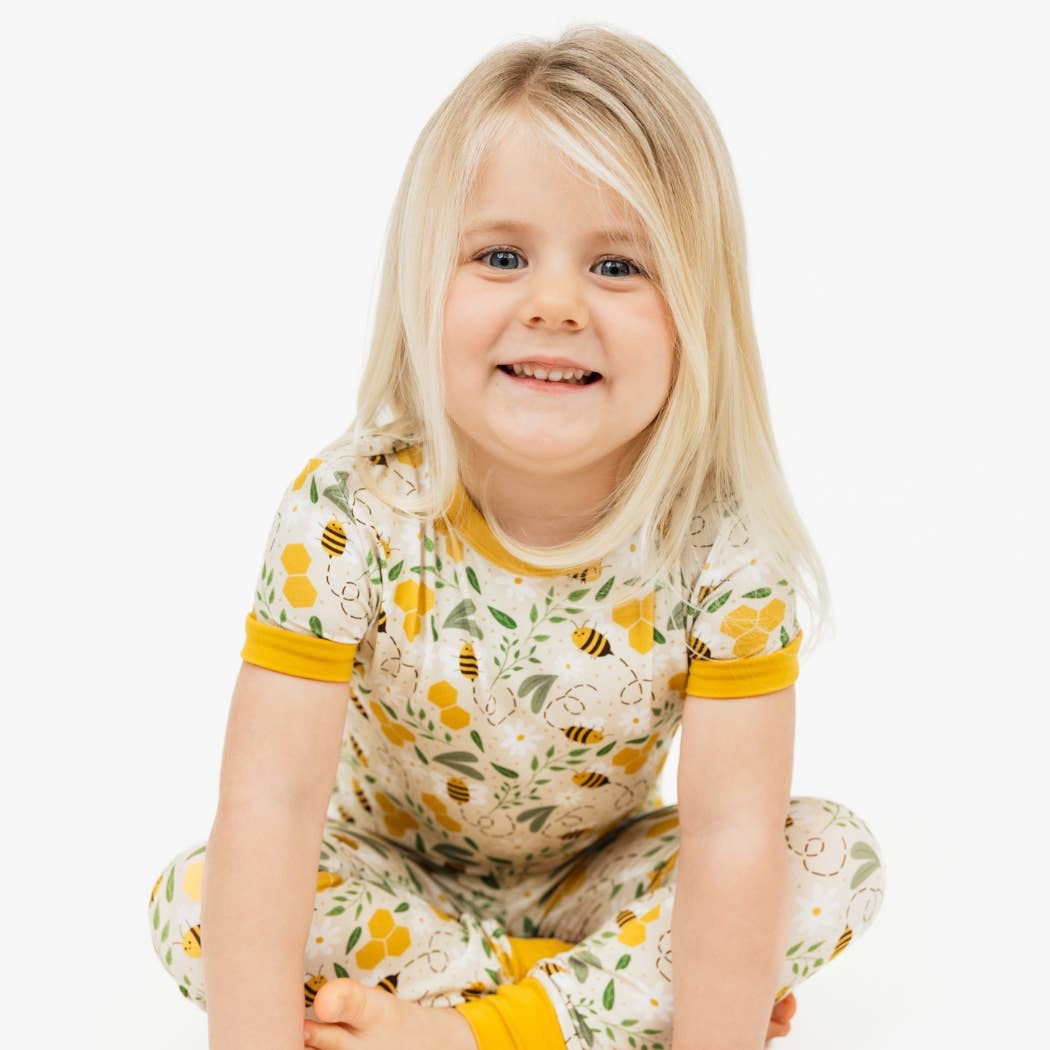Happy Honey Bees Short Sleeve Pajama Set