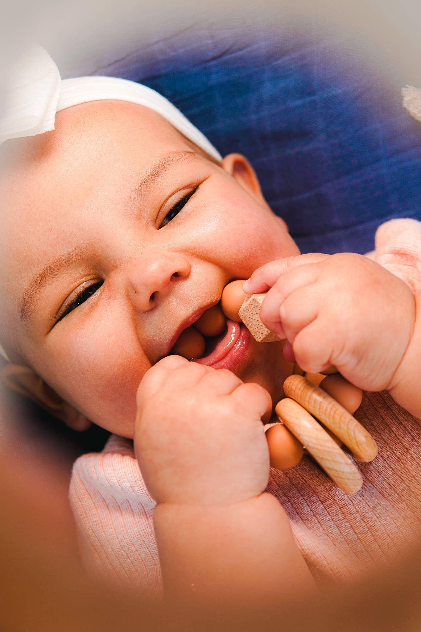 Geo Teether- Silicone and Beech Wood