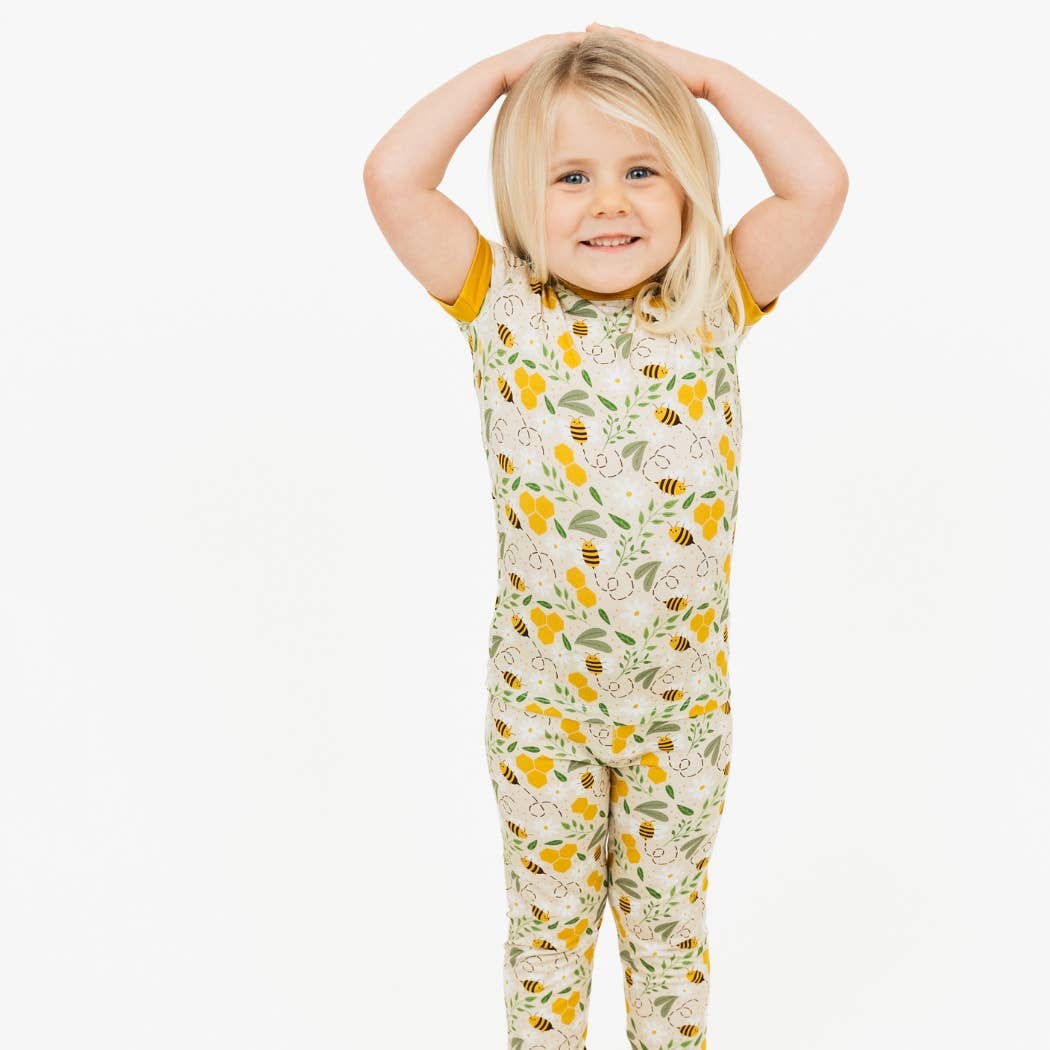 Happy Honey Bees Short Sleeve Pajama Set