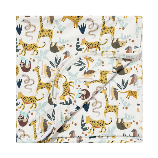 Jungle Friends Bamboo Baby Blanket