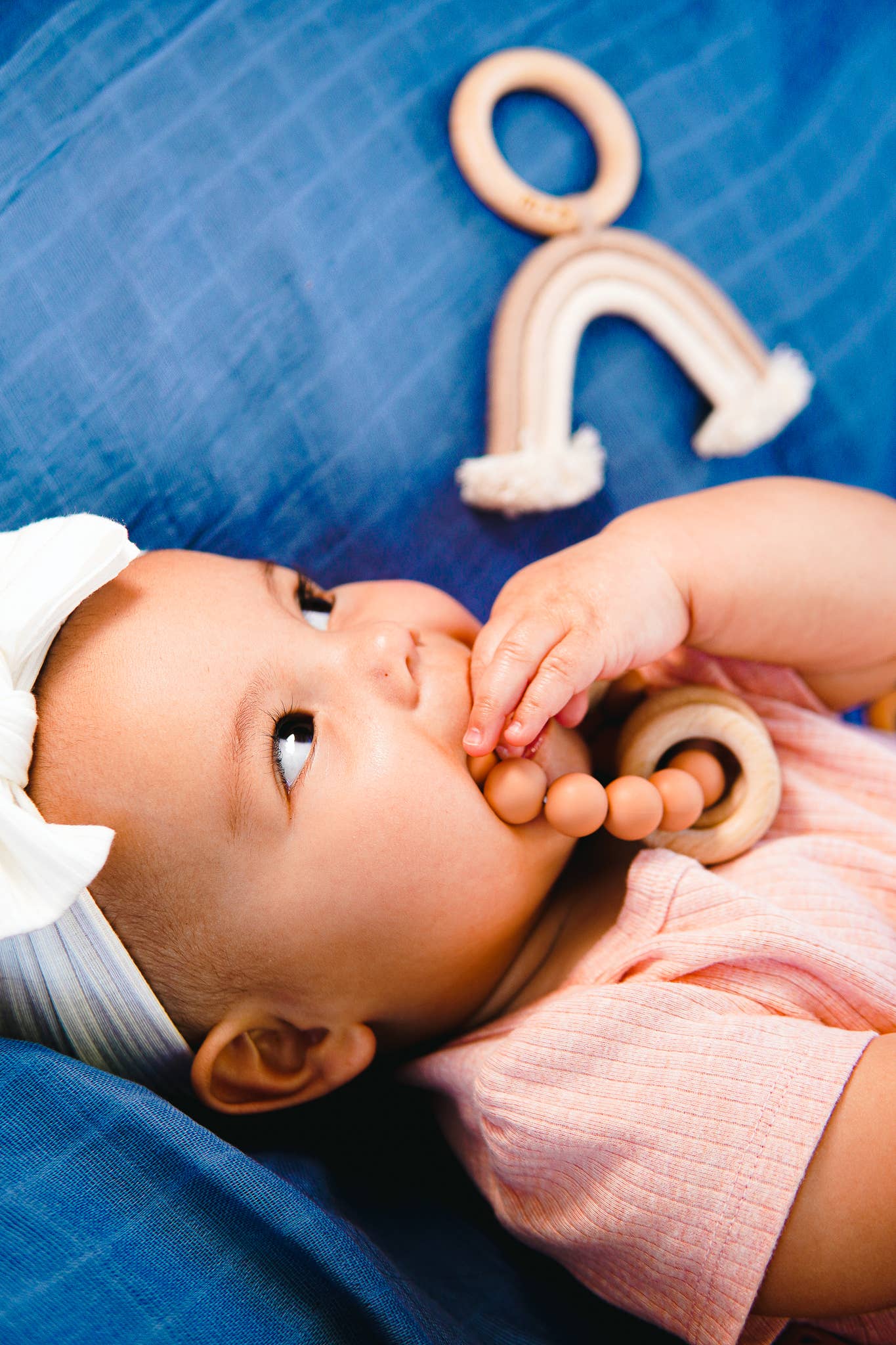 Organic Cotton Rainbow Teether