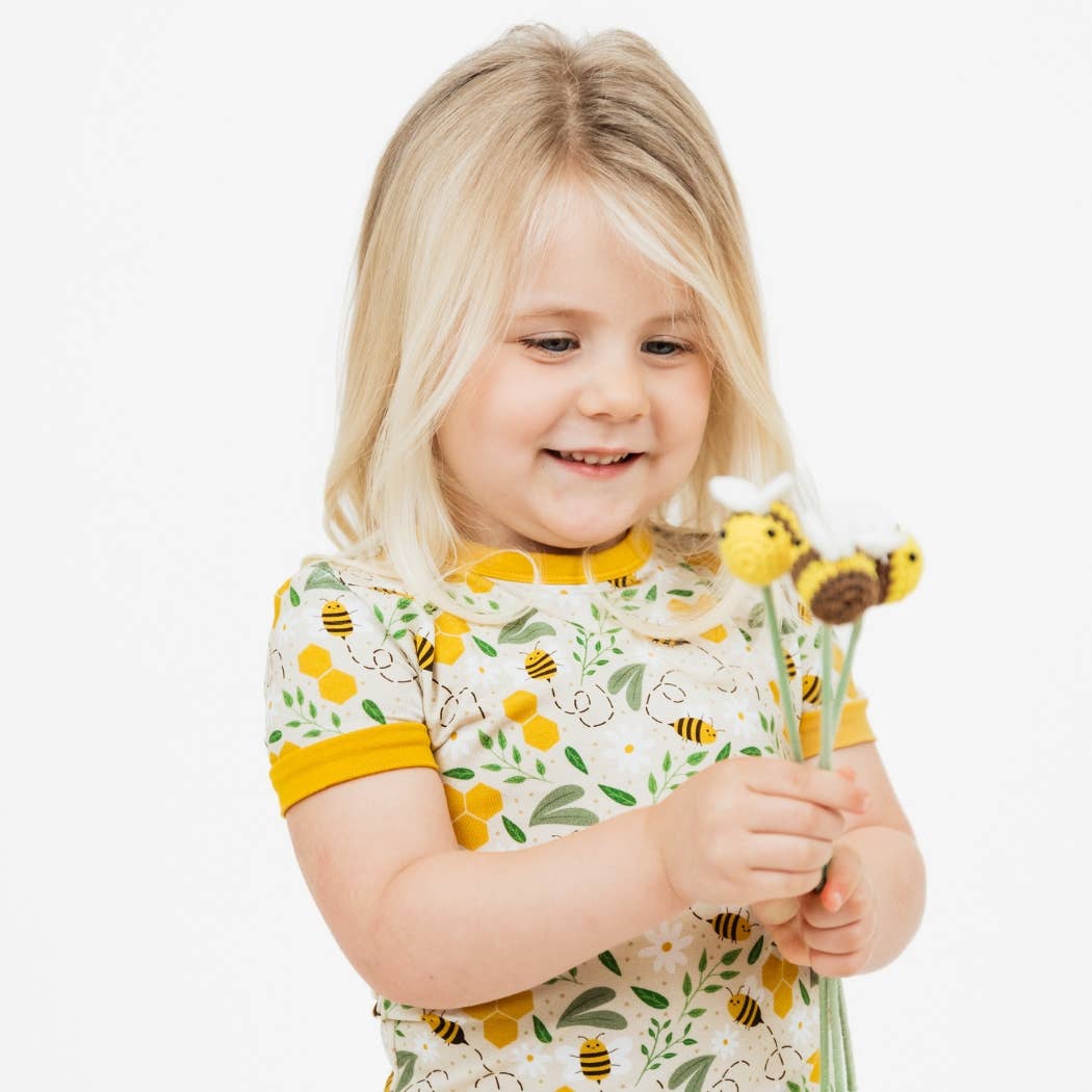 Happy Honey Bees Short Sleeve Pajama Set